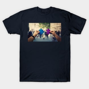 connecting puzzle pieces T-Shirt